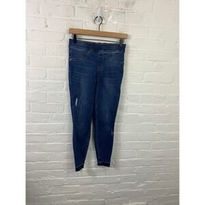 Spanx Women's High Rise Skinny Jegging Jeans Distressed Blue Size S Petite